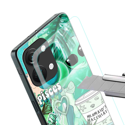 pisces aesthetic collage back phone cover | glass case for oneplus nord 3
