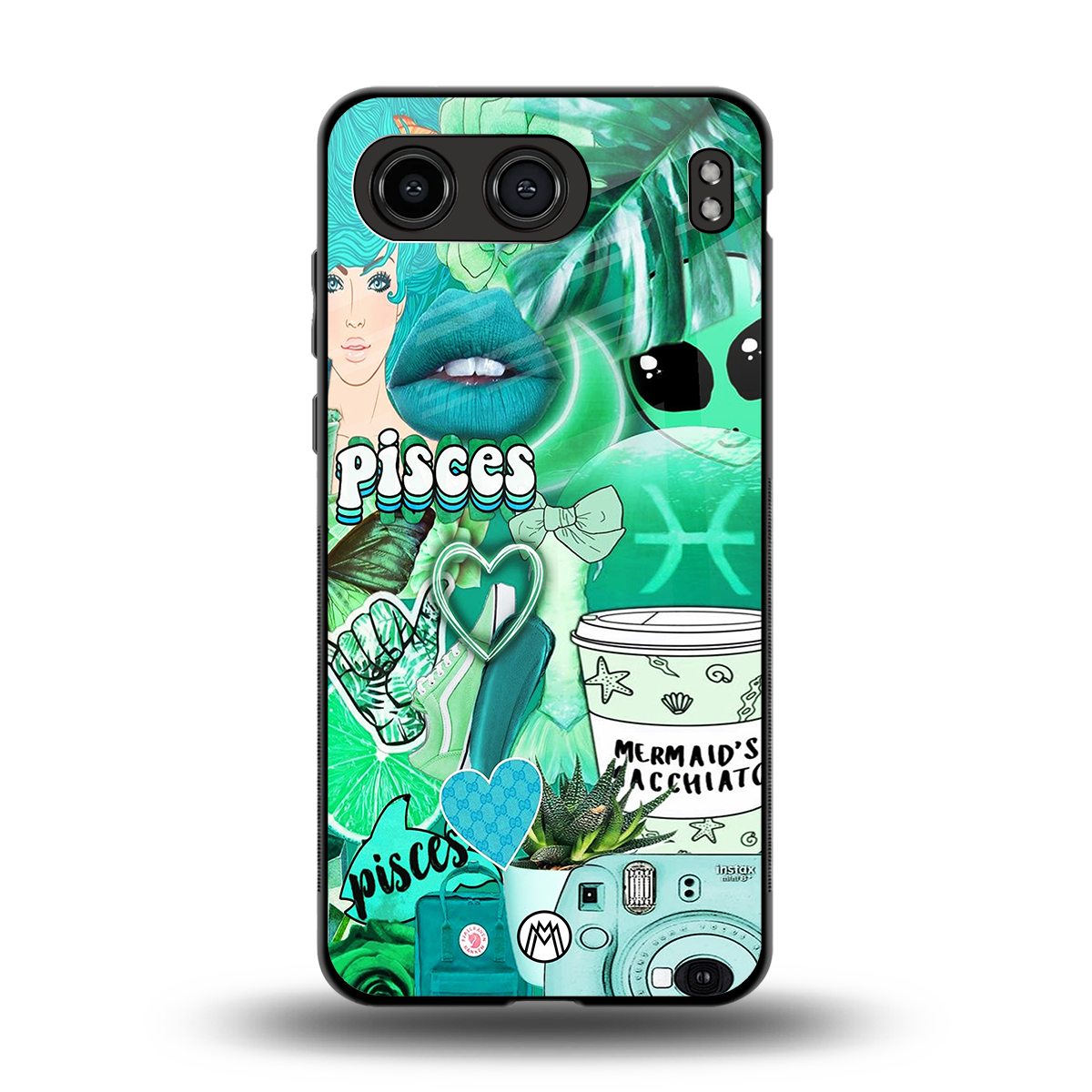 pisces aesthetic collage back phone cover | glass case for oneplus nord 4