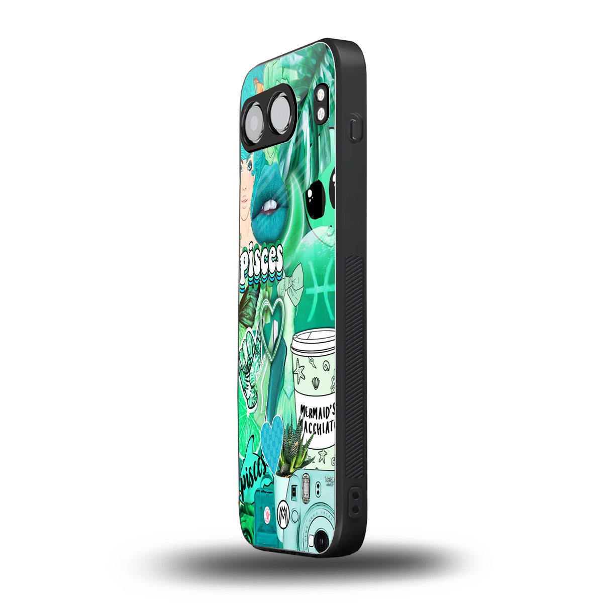 pisces aesthetic collage back phone cover | glass case for oneplus nord 4