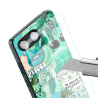 pisces aesthetic collage back phone cover | glass case for oneplus nord 4