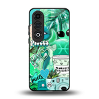 pisces aesthetic collage back phone cover | glass case for oneplus nord ce 4