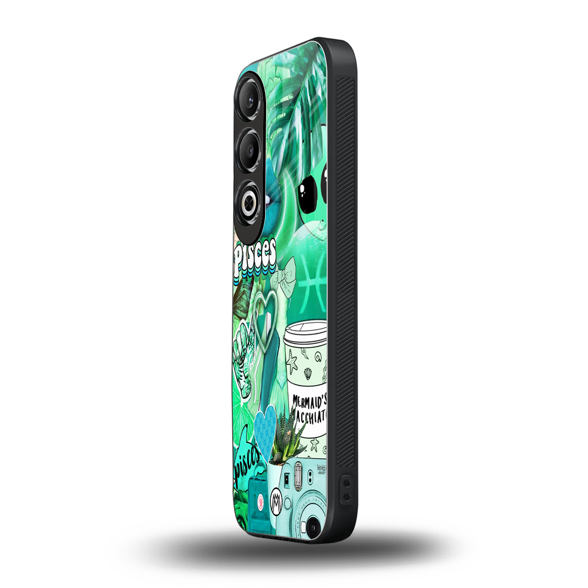 pisces aesthetic collage back phone cover | glass case for oneplus nord ce 4