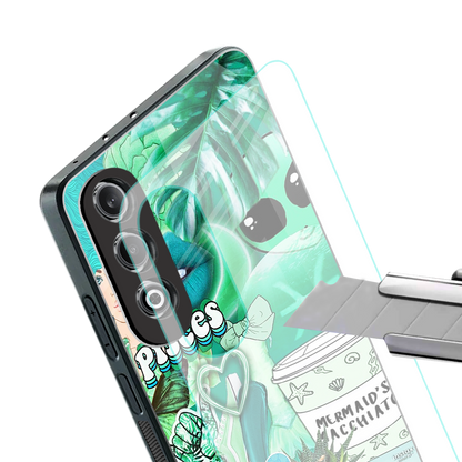 pisces aesthetic collage back phone cover | glass case for oneplus nord ce 4