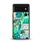 pisces aesthetic collage back phone cover | glass case for google pixel 6