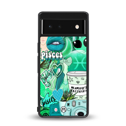 pisces aesthetic collage back phone cover | glass case for Google Pixel 6A
