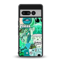 pisces aesthetic collage back phone cover | glass case for google pixel 7 pro