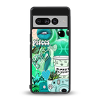 pisces aesthetic collage back phone cover | glass case for google pixel 7 pro