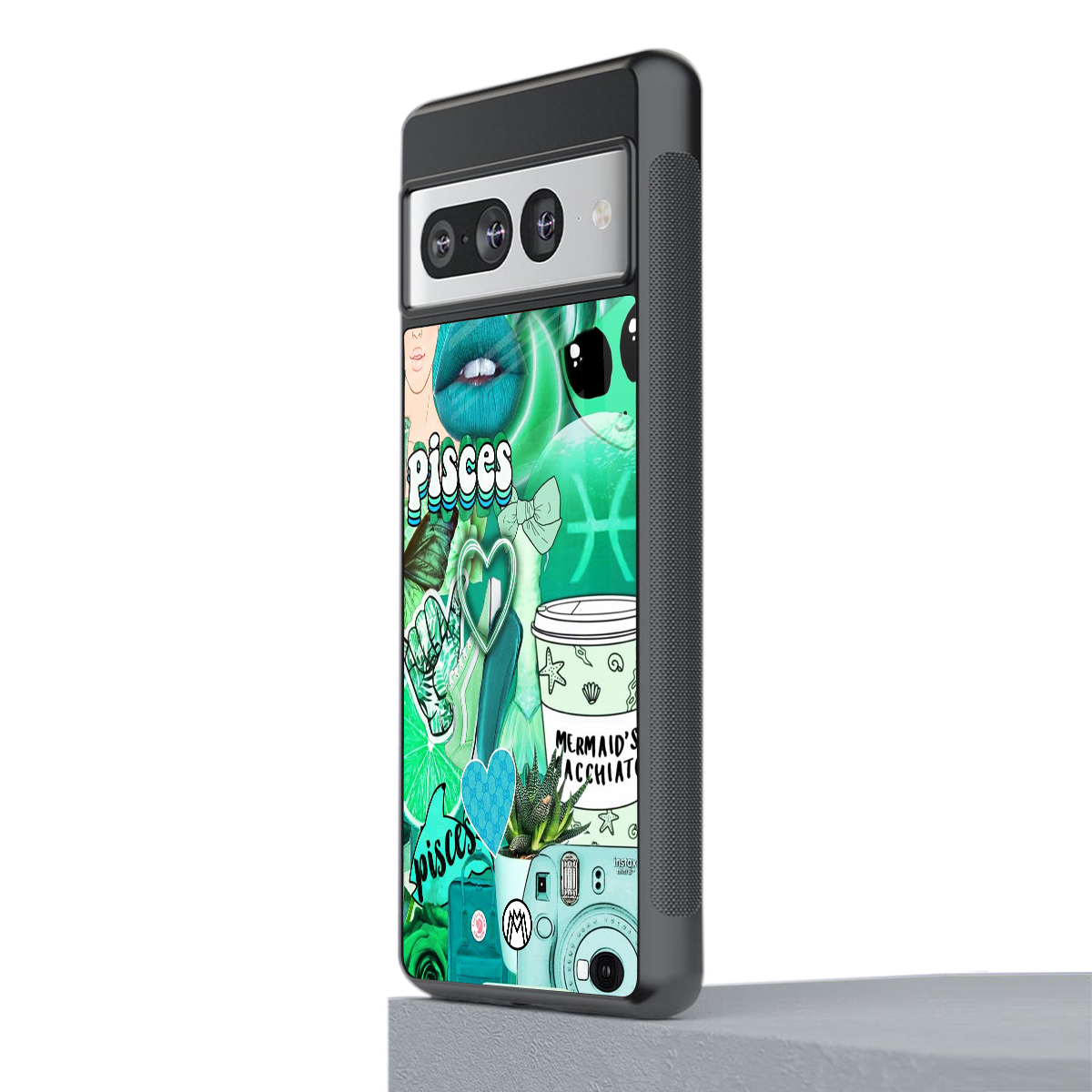 pisces aesthetic collage back phone cover | glass case for google pixel 7 pro