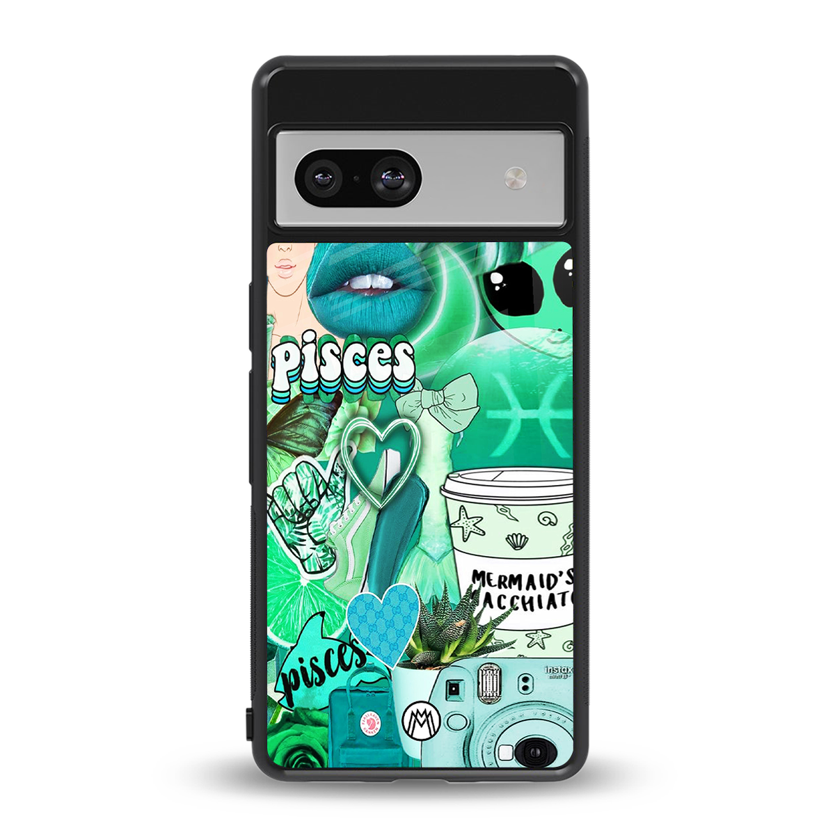 pisces aesthetic collage back phone cover | glass case for Google Pixel 7