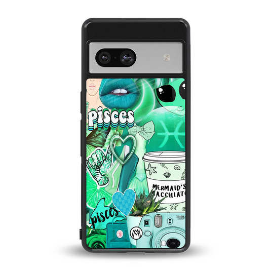 pisces aesthetic collage back phone cover | glass case for Google Pixel 7A