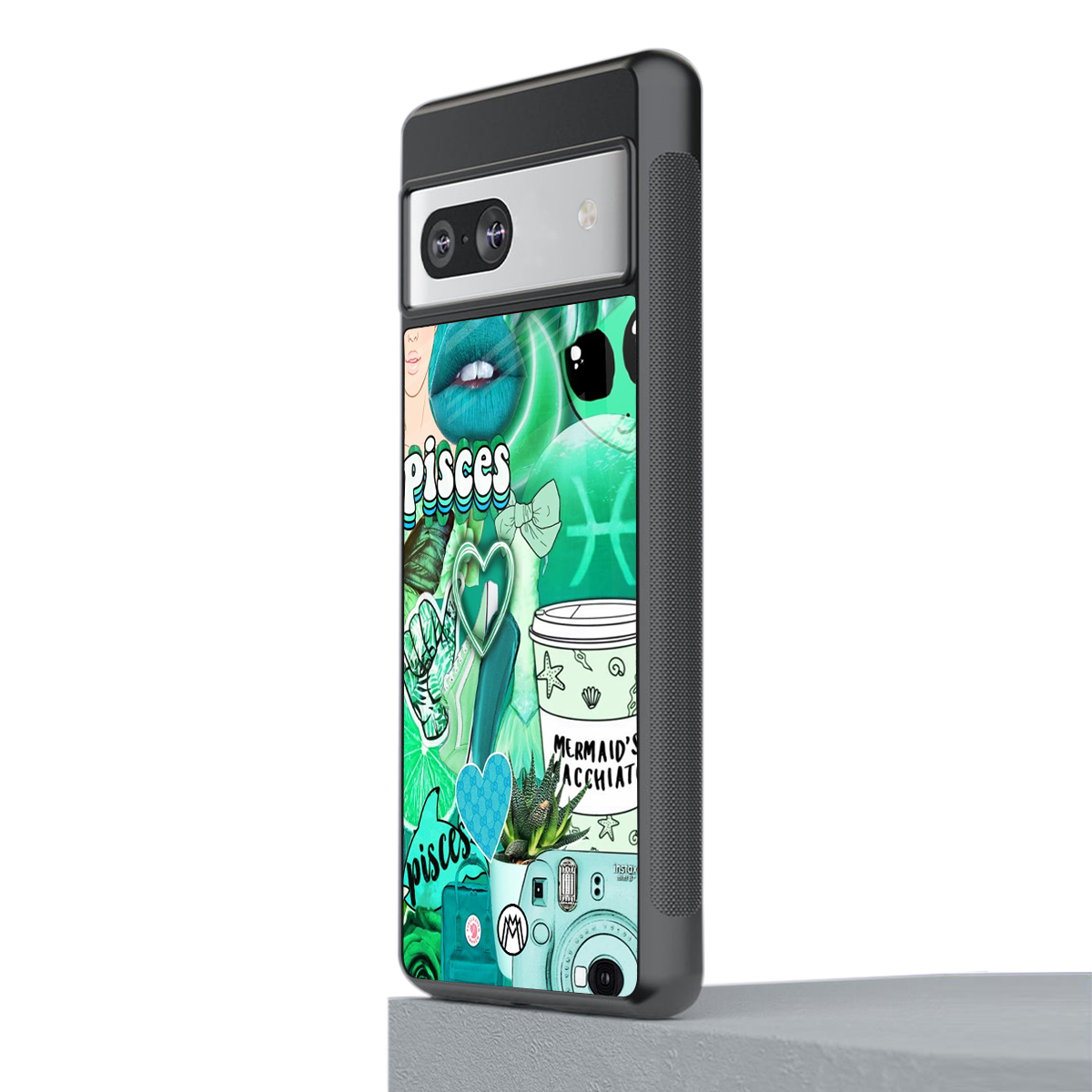 pisces aesthetic collage back phone cover | glass case for Google Pixel 7