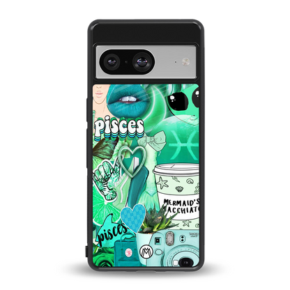 pisces aesthetic collage back phone cover | glass case for Google Pixel 8