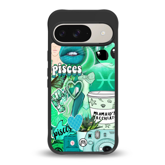 pisces aesthetic collage back phone cover | glass case for google pixel 9