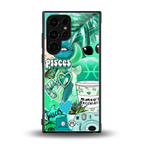 pisces aesthetic collage back phone cover | glass case for samsung galaxy s23 ultra