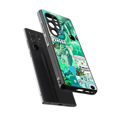 pisces aesthetic collage back phone cover | glass case for samsung galaxy s25 ultra