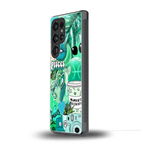 pisces aesthetic collage back phone cover | glass case for samsung galaxy s25 ultra
