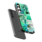 pisces aesthetic collage back phone cover | glass case for samsung galaxy s25 plus