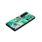 pisces aesthetic collage back phone cover | glass case for samsung galaxy s24 plus