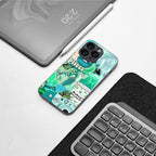 pisces aesthetic collage back phone cover | glass case for iphone 16 pro