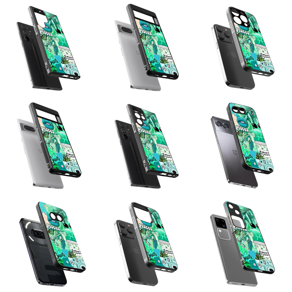 Durable Glass Back Mobile Case for iPhone, Samsung, OnePlus, Google Pixel, Redmi, Vivo, Oppo