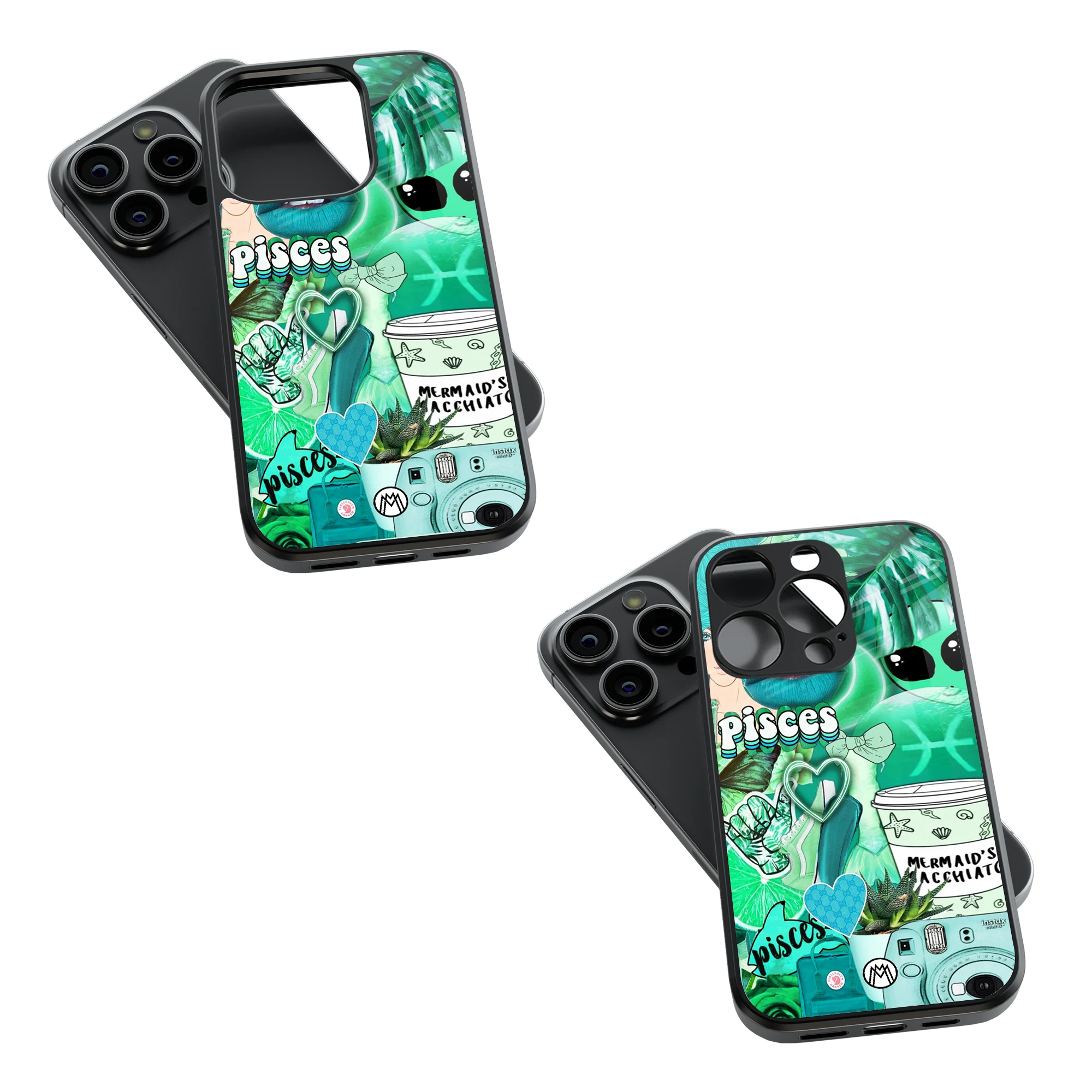 Trendy Glass Back Mobile Case for iPhone, Samsung, Redmi, OnePlus, Google Pixel, Motorola