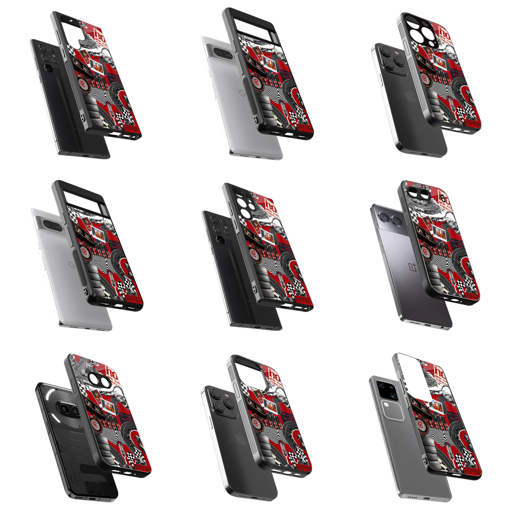 Durable Glass Back Mobile Case for iPhone, Samsung, OnePlus, Google Pixel, Redmi, Vivo, Oppo
