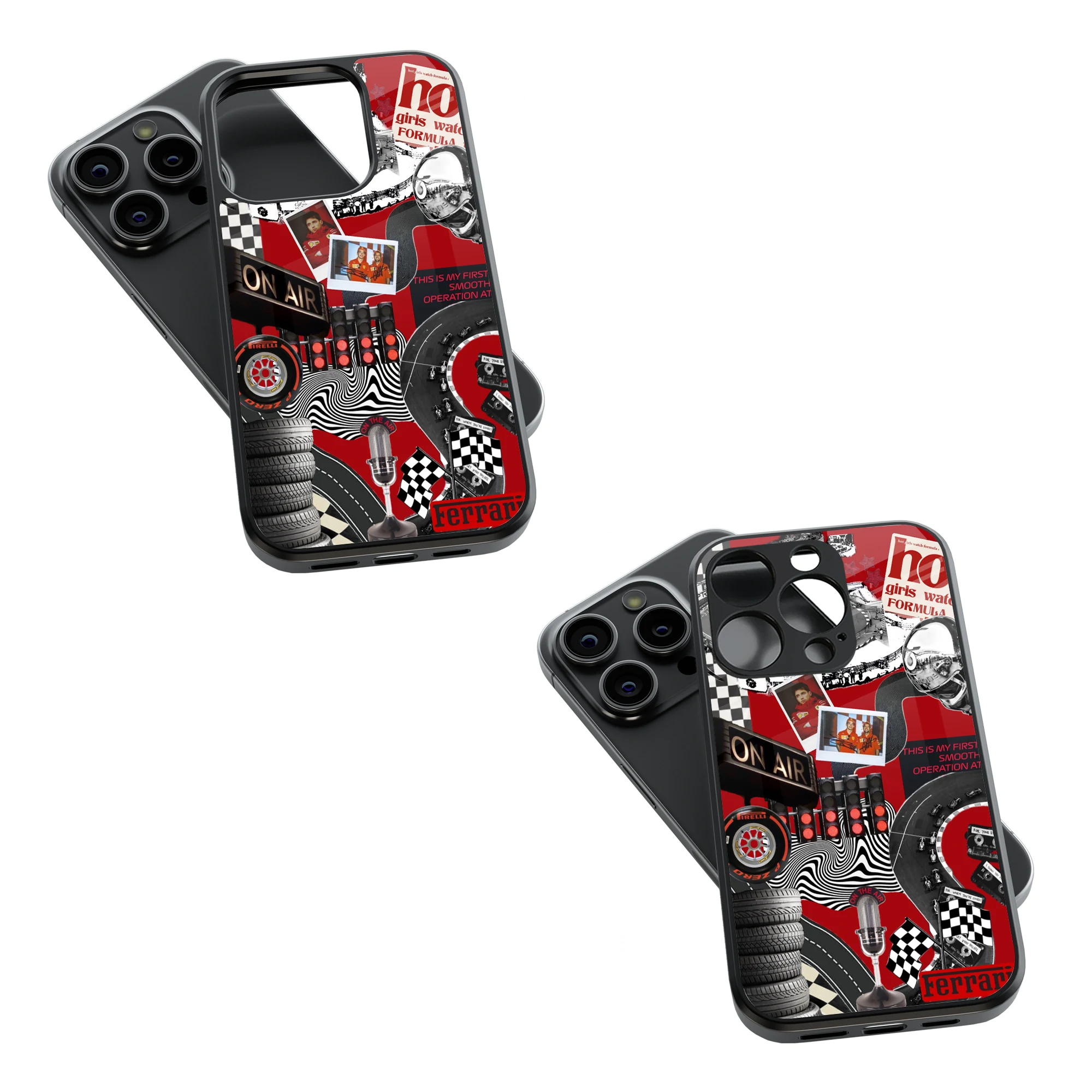 Trendy Glass Back Mobile Case for iPhone, Samsung, Redmi, OnePlus, Google Pixel, Motorola