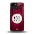 platform nine and three-quarters back phone cover | glass case for iphone 13 mini