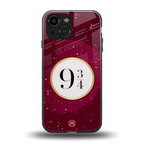platform nine and three-quarters back phone cover | glass case for iphone 13 mini