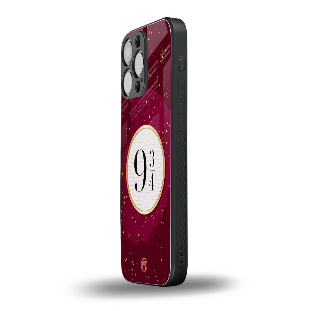 platform nine and three-quarters back phone cover | glass case for iphone 13 pro max