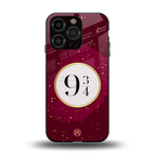 platform nine and three-quarters back phone cover | glass case for iphone 13 pro