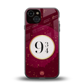platform nine and three-quarters back phone cover | glass case for iphone 13