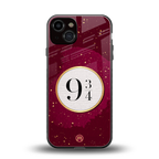 platform nine and three-quarters back phone cover | glass case for iphone 13