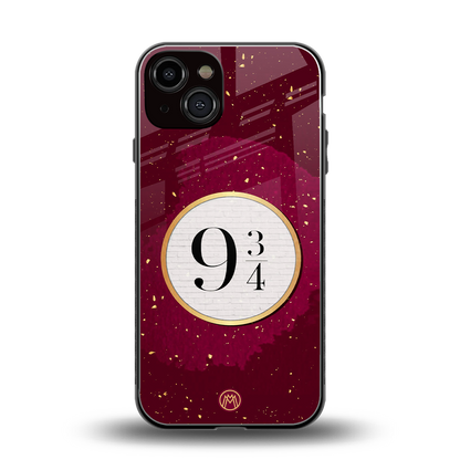 platform nine and three-quarters back phone cover | glass case for iphone 13