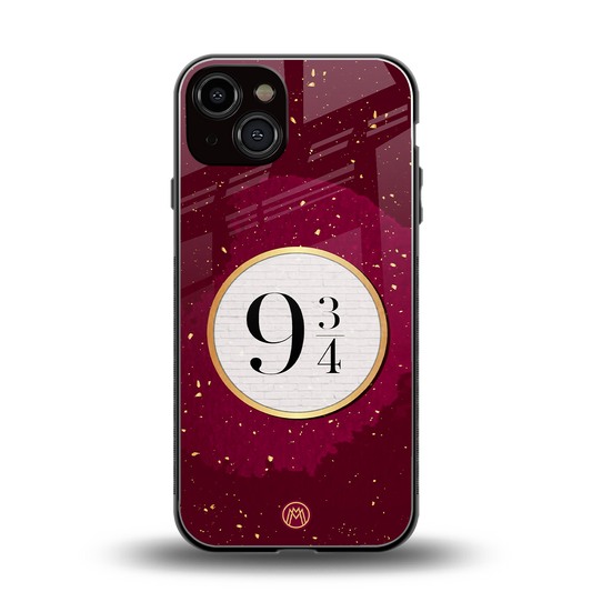 platform nine and three-quarters back phone cover | glass case for iphone 13
