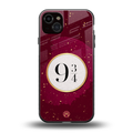 platform nine and three-quarters back phone cover | glass case for iphone 14 plus