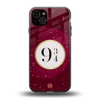 platform nine and three-quarters back phone cover | glass case for iphone 14 plus