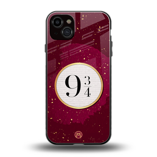 platform nine and three-quarters back phone cover | glass case for iphone 14 plus