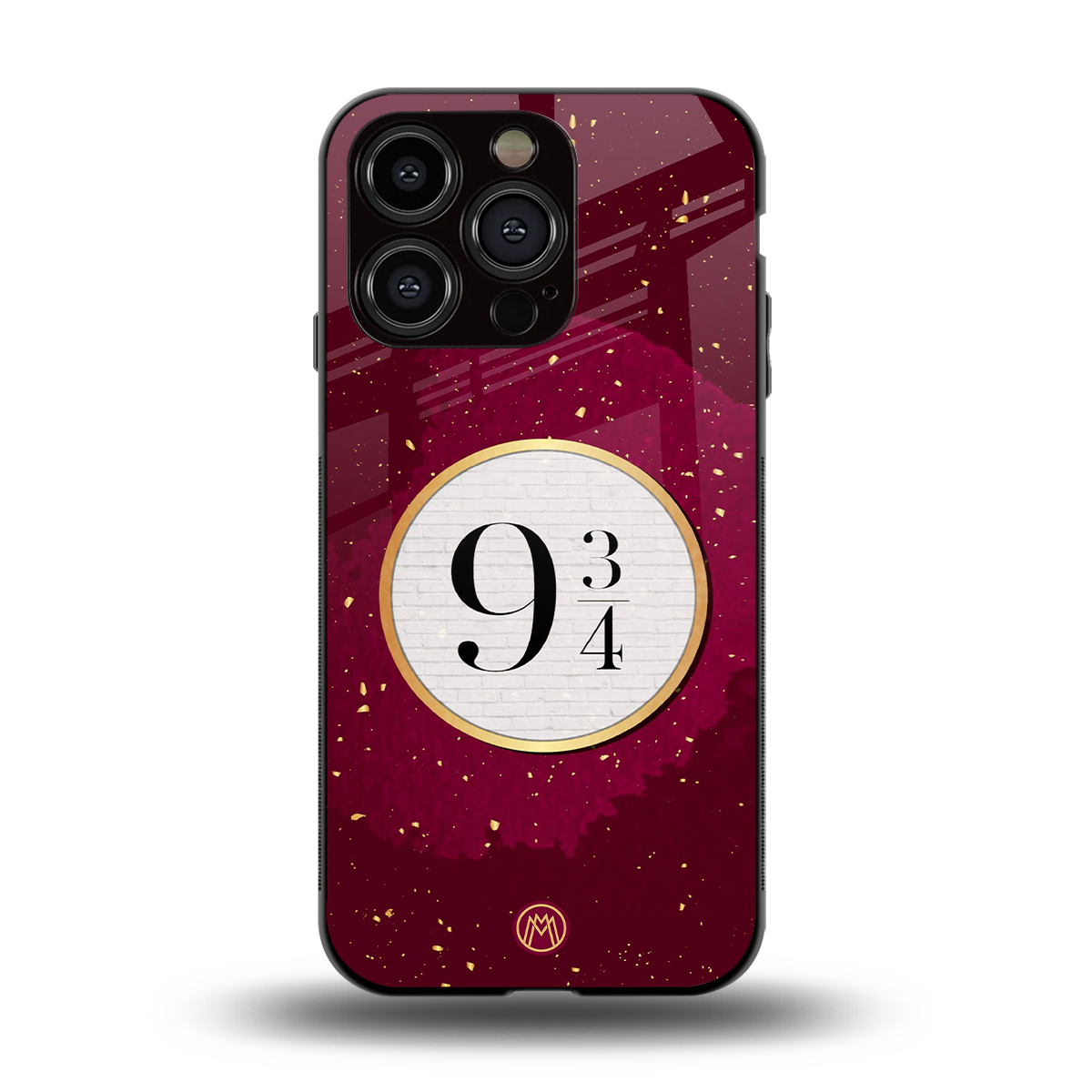 platform nine and three-quarters back phone cover | glass case for iphone 15 pro