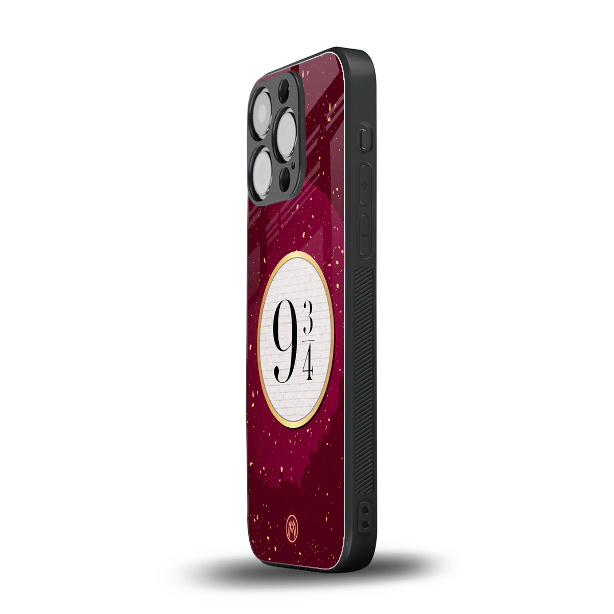 platform nine and three-quarters back phone cover | glass case for iphone 15 pro