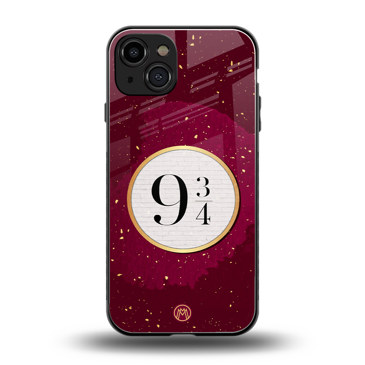 platform nine and three-quarters back phone cover | glass case for iphone 15