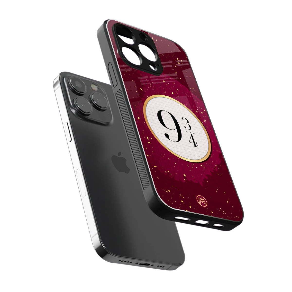 platform nine and three-quarters back phone cover | glass case for iphone 16 pro max
