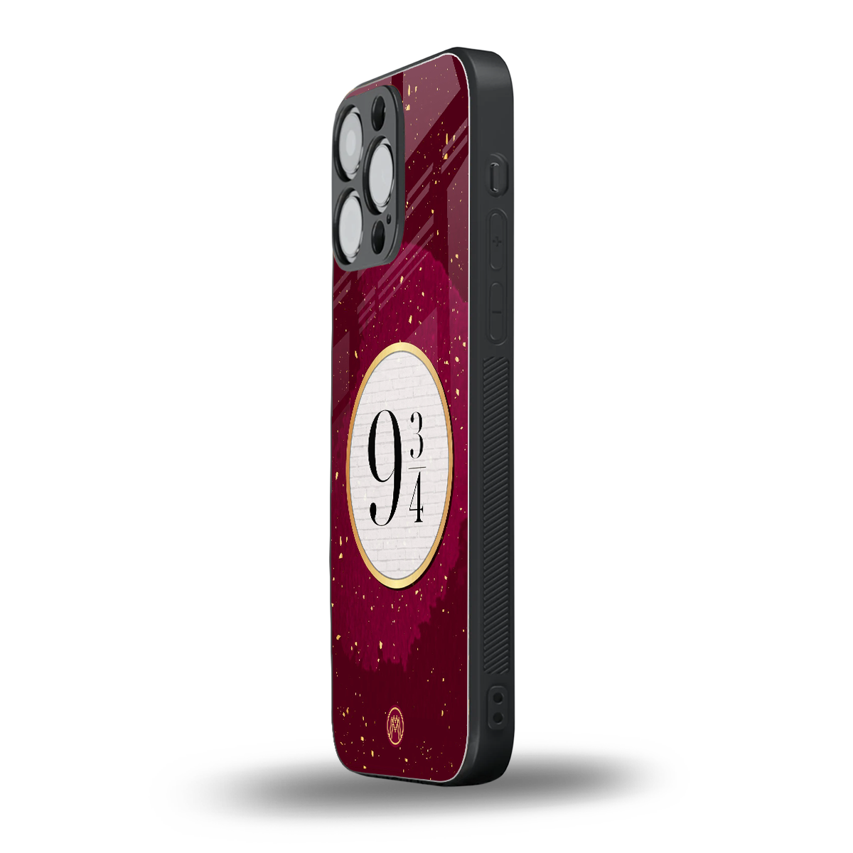 platform nine and three-quarters back phone cover | glass case for iphone 16 pro max