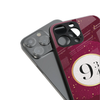platform nine and three-quarters back phone cover | glass case for iphone 13 mini