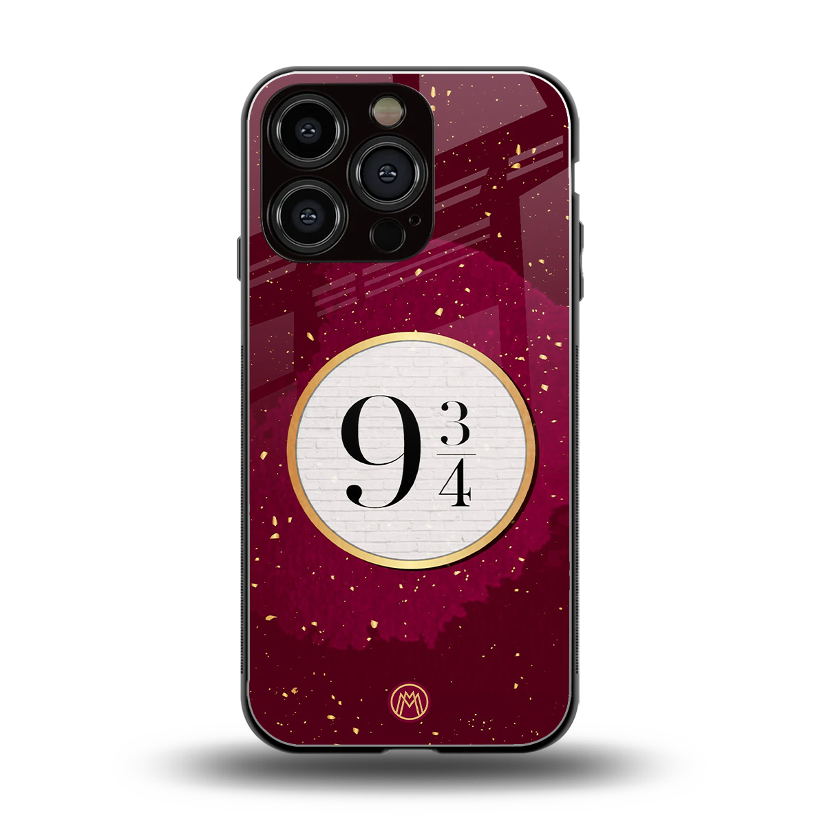 platform nine and three-quarters back phone cover | glass case for iphone 16 pro
