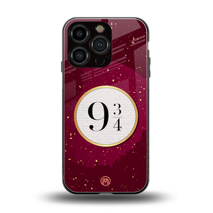 platform nine and three-quarters back phone cover | glass case for iphone 16 pro