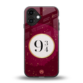 platform nine and three-quarters back phone cover | glass case for iphone 16