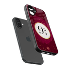 platform nine and three-quarters back phone cover | glass case for iphone 16