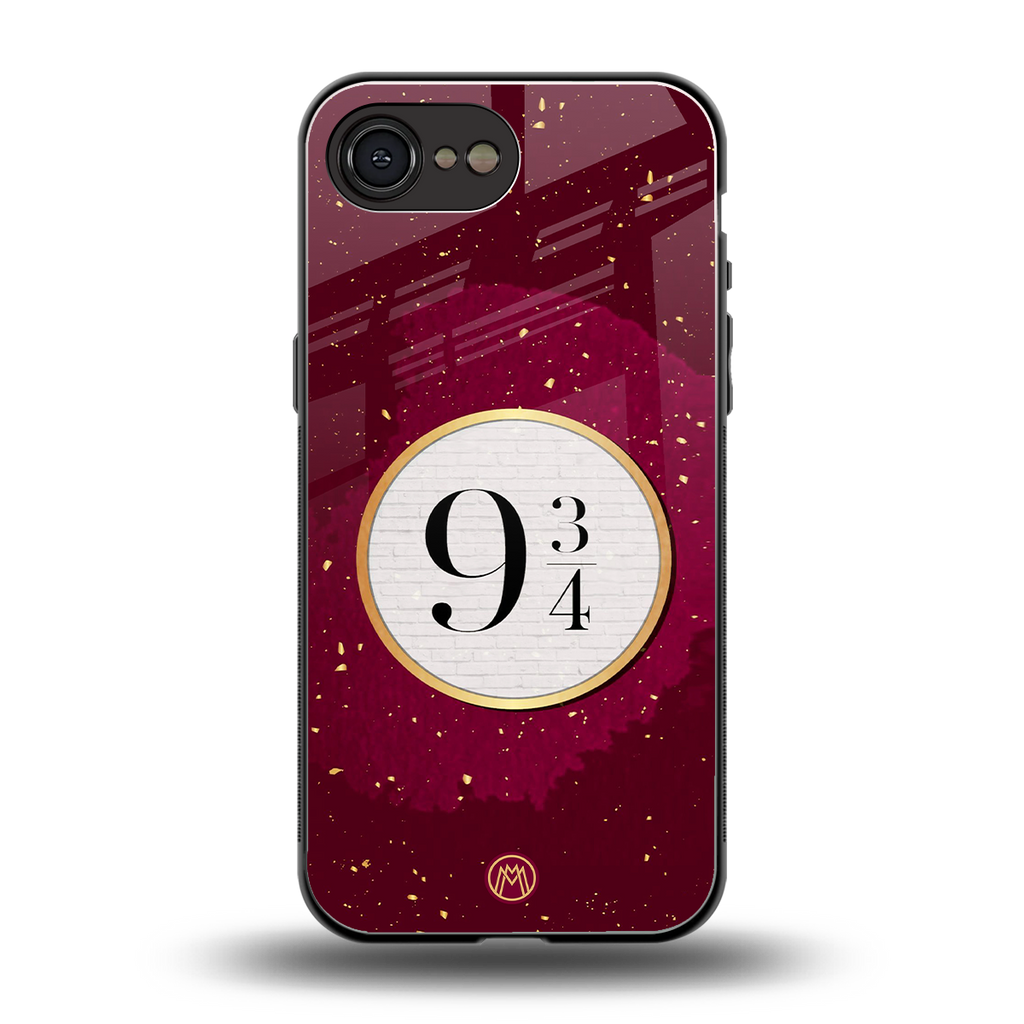 platform nine and three-quarters back phone cover | glass case for iphone 16e