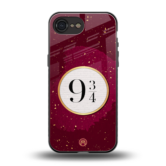 platform nine and three-quarters back phone cover | glass case for iphone 16e